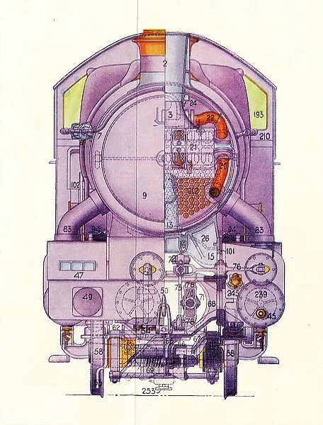 Colour Diagram of Castle Class Locomotive, c. 1923