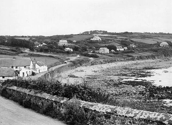 Coverack, Cornwall. Picturesque view of Coverack, Cornwall in the early 20th century