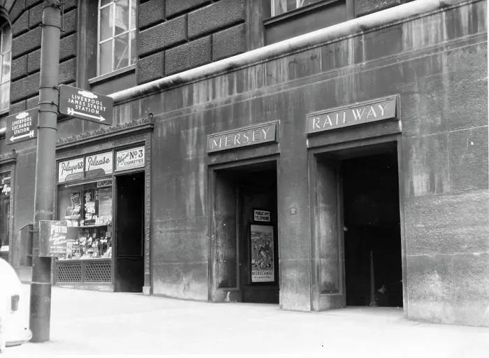 Framed Print : Entrance to Mersey Railway, Water Street, Liverpool