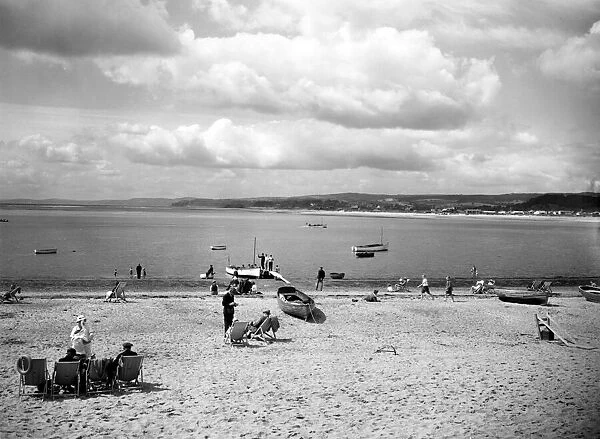 Exmouth Beach, Devon, July 1936