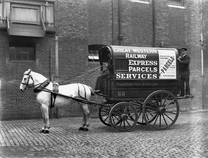 Framed Print : Express Parcels Delivery Van, 1933 Framed Print : Express Parcels Delivery Van, 1933