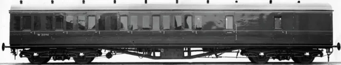 Framed Print : Exterior of non corridor brake third van no. W2090, 1950