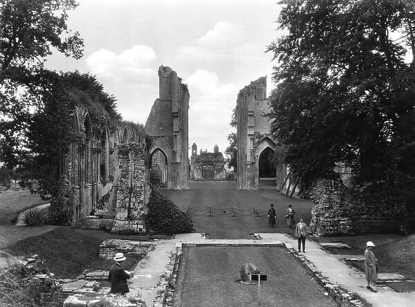 Glastonbury Abbey, Somerset, August 1927