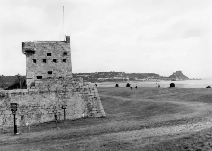 Framed Print : Grouville Bay from the Golf Course, Jersey, c. 1920s