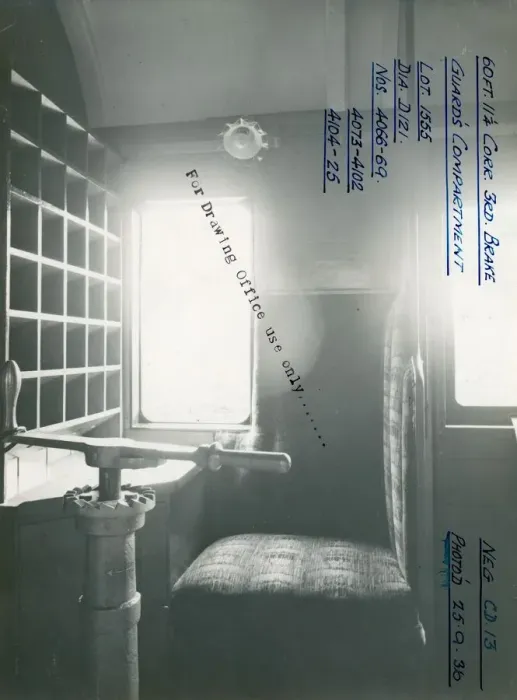 Framed Print : Guards Compartment of Brake Corridor Third Carriage, 1936 Framed Print : Guards Compartment of Brake Corridor Third Carriage, 1936