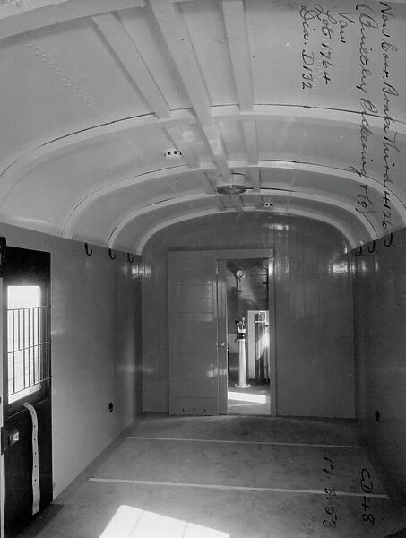 Interior of compartment of non corridor brake third van no.4126, 1953