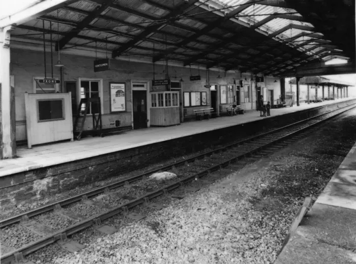 Framed Print : Internal View of Frome Station, Somerset, c. 1970