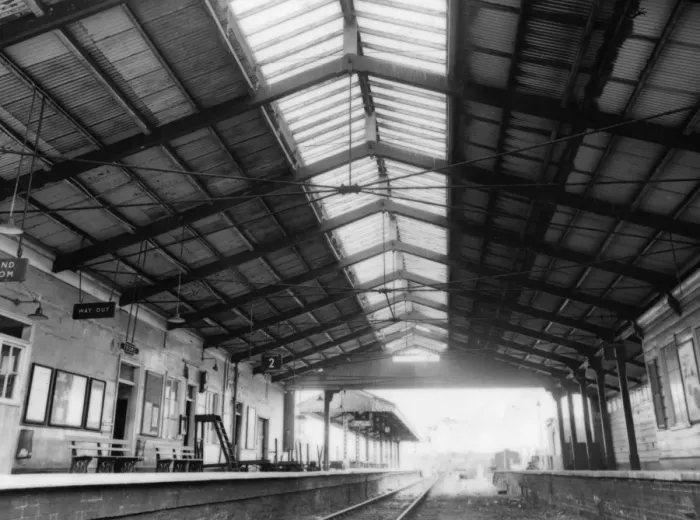Framed Print : Internal View of Frome Station, Somerset, c. 1970s