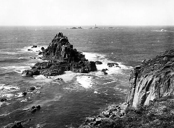 Lands End and Longships Lighthouse, Cornwall, c.1950