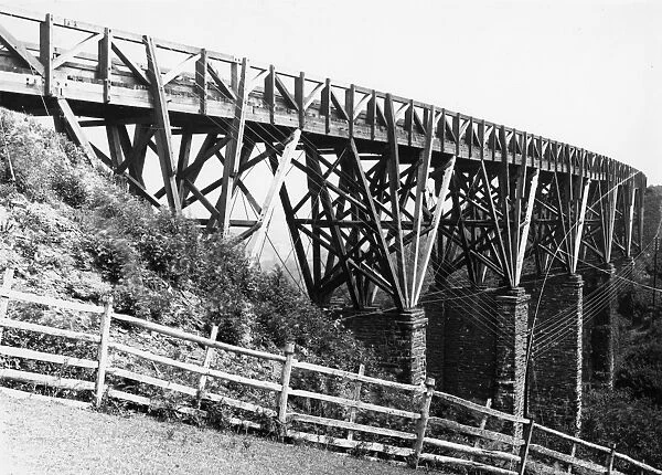 Liskeard Viaduct. A timber viaduct on the main line in Cornwall