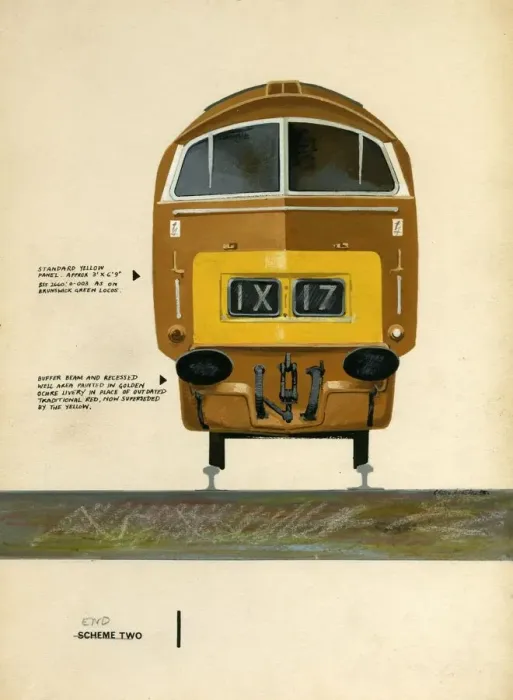 Framed Print : Livery diagram for a Class 52 Western locomotive in 1963