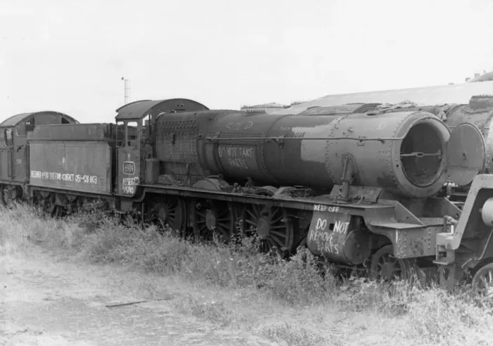 Framed Print : Locomotive No. 6984, Owsden Hall, at Barry Scrapyard, c1980 Framed Print : Locomotive No. 6984, Owsden Hall, at Barry Scrapyard, c1980