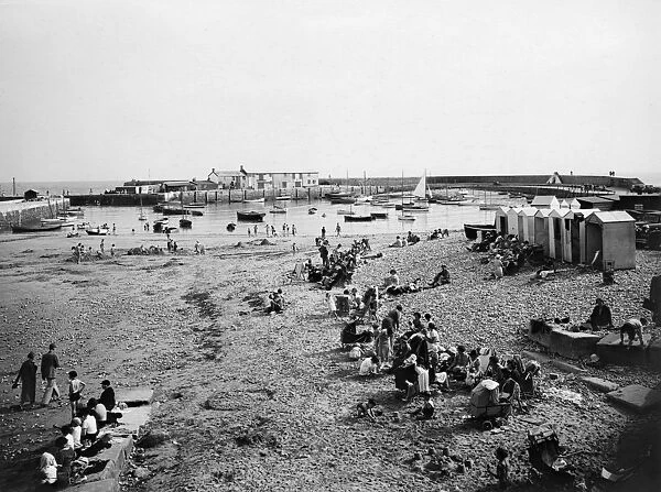 Lyme Regis Harbour, August 1936