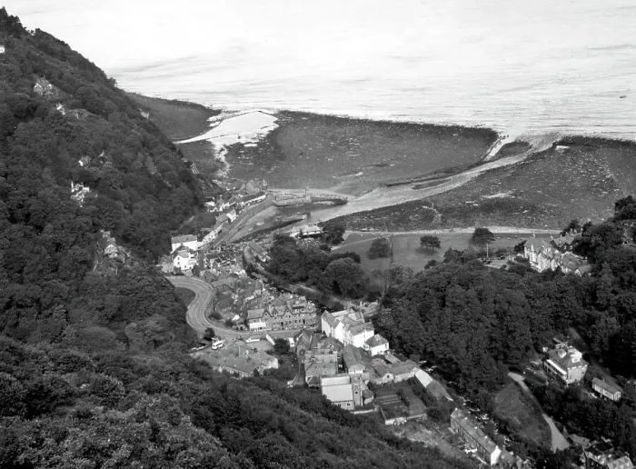 Framed Print : Lynmouth in Devon, August 1950