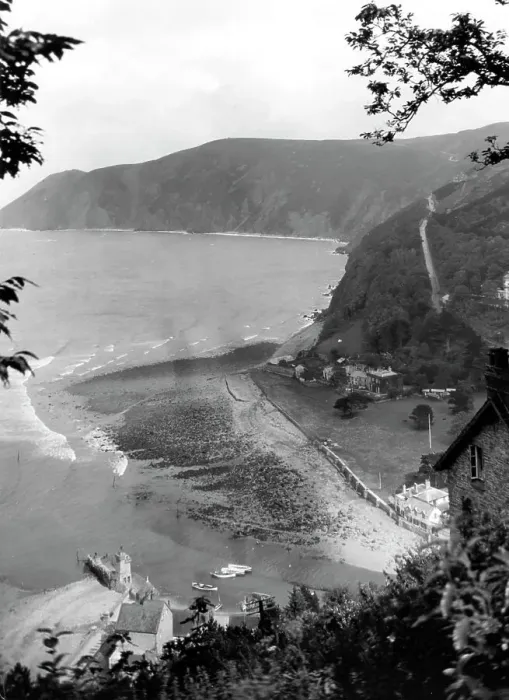 Framed Print : Lynmouth from Lynton, Devon, 1929