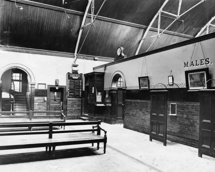 Framed Print : Medical Fund Dispensary Waiting Room, Milton Road, 1920