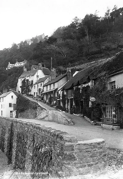 Old Cottages at Lynmouth, Devon, 1924