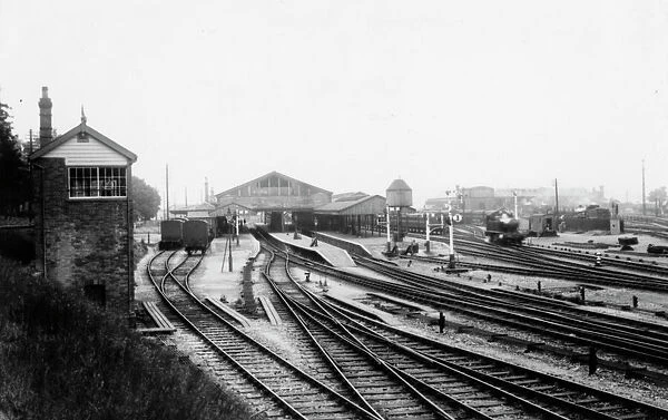 Overall view of Newton Abbot Station, Devon, c.1920s