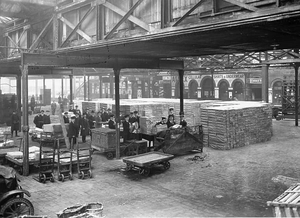 Parcel handling at Paddington Station, c.1920s