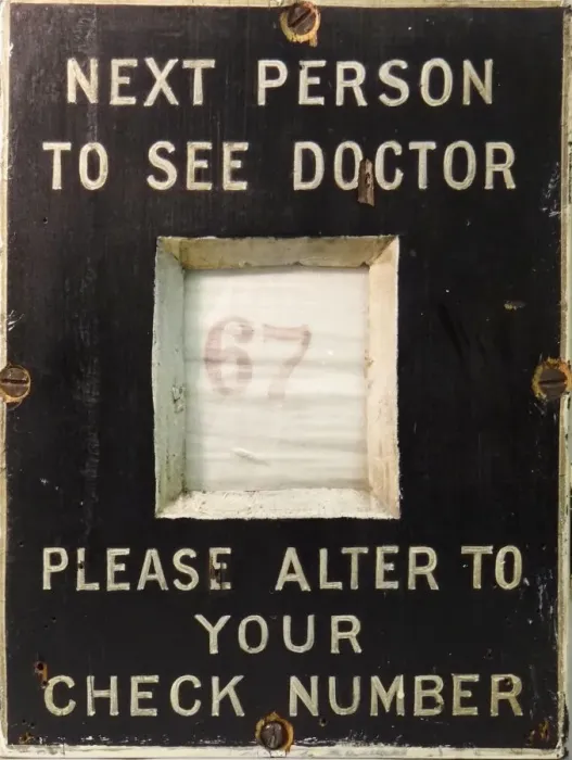 Framed Print : Patient number board from Swindon Medical Fund waiting room Framed Print : Patient number board from Swindon Medical Fund waiting room