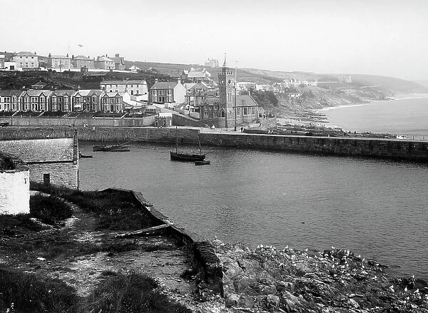 Porthleven Harbour and Town, Cornwall, 1923