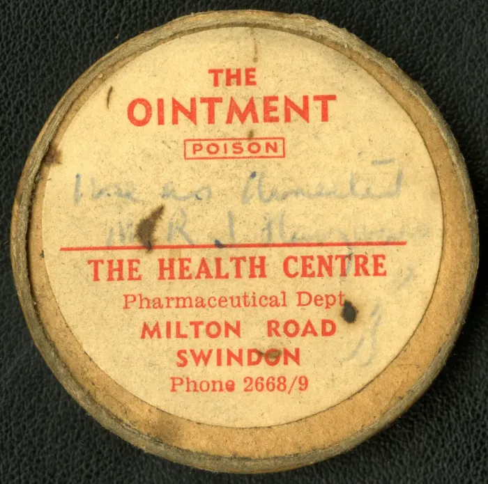 Framed Print : Prescription ointment from the Swindon Medical Fund Society Framed Print : Prescription ointment from the Swindon Medical Fund Society