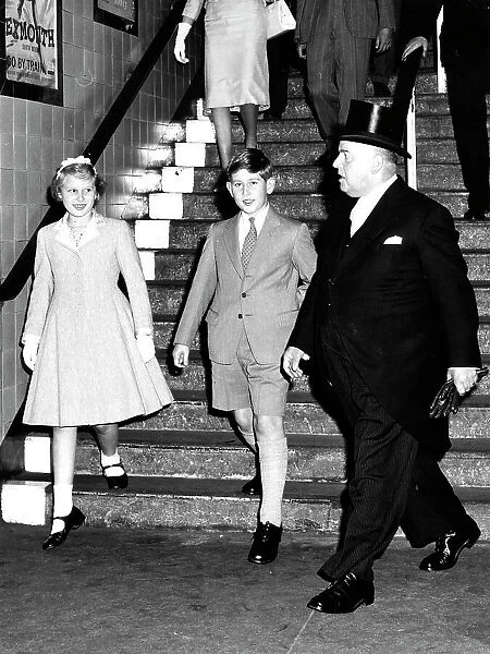 Prince Charles and Princess Anne Arriving at Cardiff, August 1960