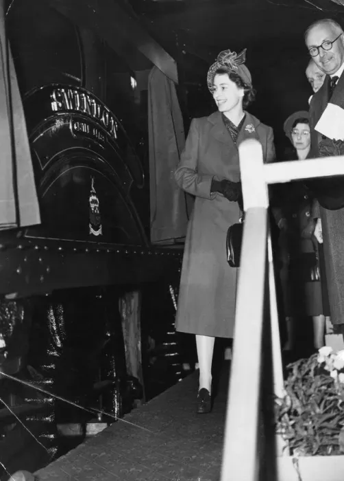 Framed Print : Princess Elizabeth at Swindon Works - Naming of Loco Swindon, 15th November 1950