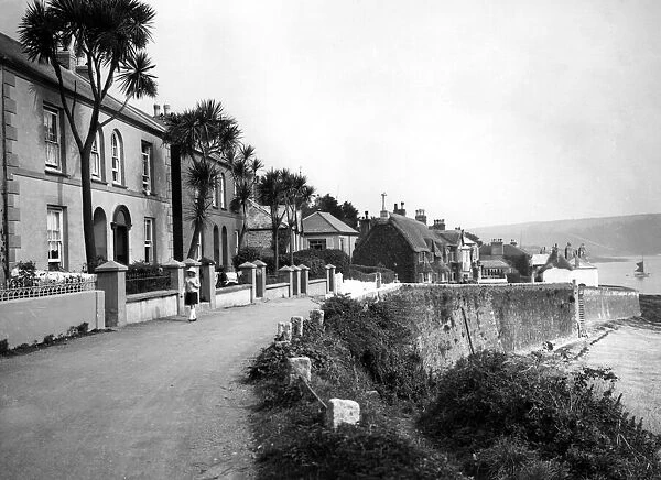 Along the Quay at St Mawes, Cornwall, September 1930