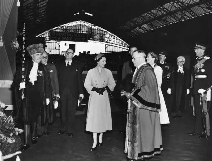 Framed Print : Royal Visit from H. M. The Queen to Bristol Temple Meads, 17th April 1956 Framed Print : Royal Visit from H. M. The Queen to Bristol Temple Meads, 17th April 1956