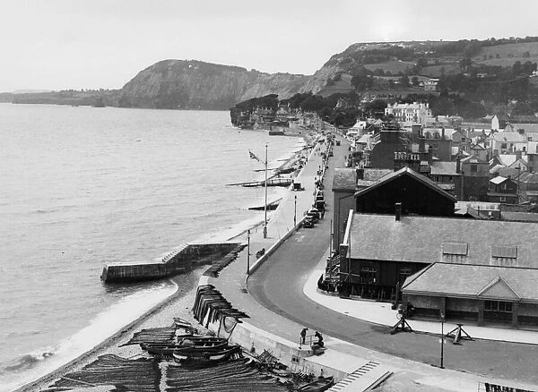 Sidmouth from Salcombe Hill, Devon, August 1931