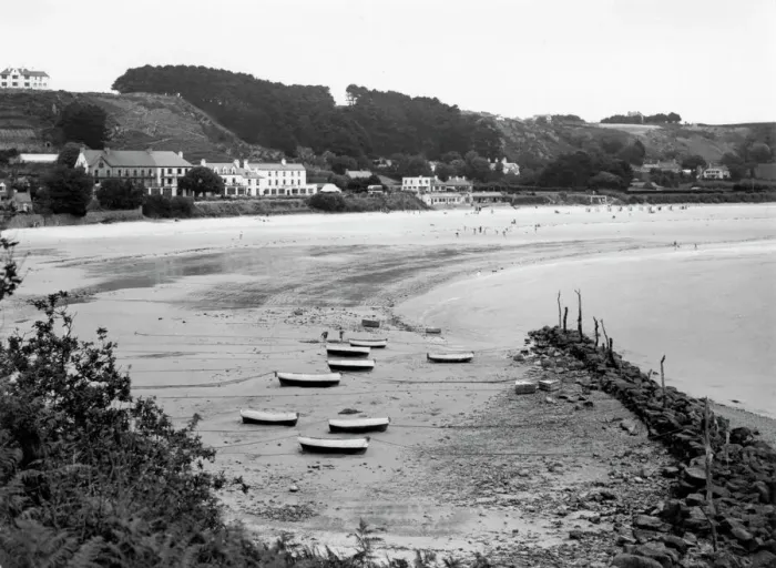 Framed Print : St Brelades Bay, Jersey, August 1934 Framed Print : St Brelades Bay, Jersey, August 1934