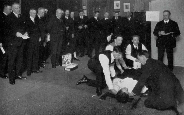 Framed Print : St John Ambulance Association Competition, June 1927 Framed Print : St John Ambulance Association Competition, June 1927