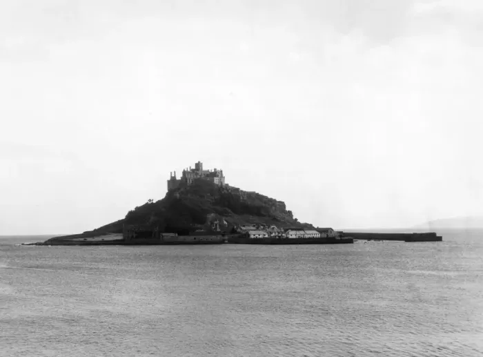 Framed Print : St Michaels Mount at High Tide, August 1928