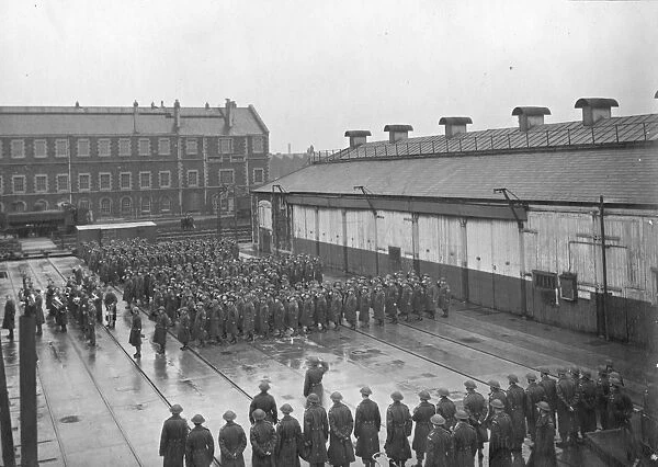 Standing down parade of 13th Battalion Home Guard, Swindon Works, 1944