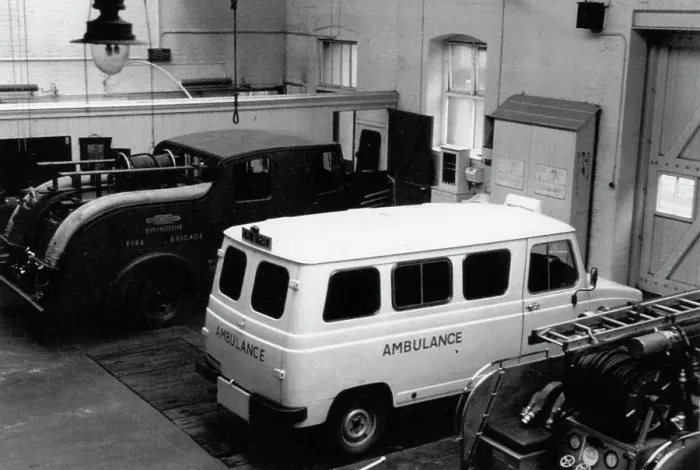 Framed Print : Swindon Works ambulance in the 1950s Framed Print : Swindon Works ambulance in the 1950s