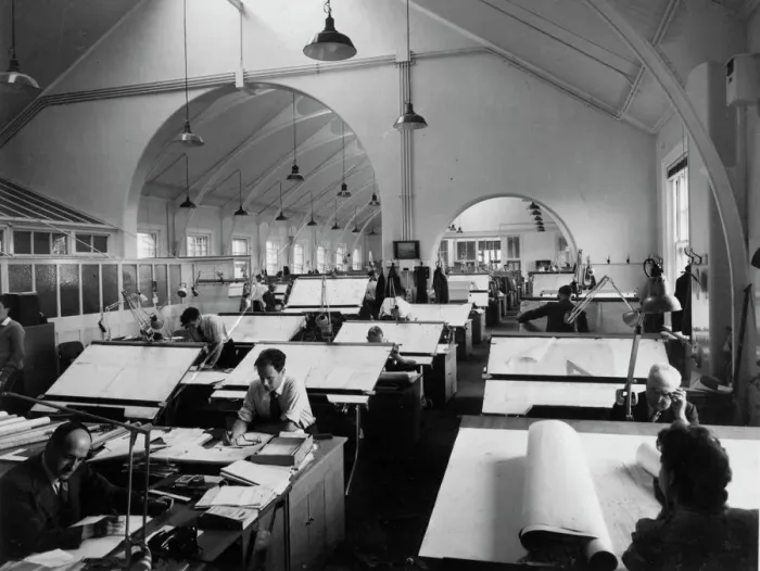 Framed Print : Swindon Works Drawing Office, c. 1959 Framed Print : Swindon Works Drawing Office, c. 1959