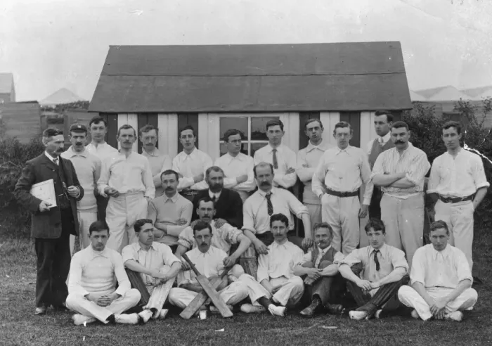 Framed Print : Swindon Works, Drawing Office Cricket Team, c. 1906