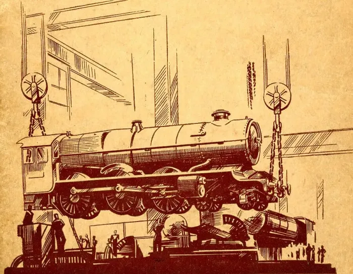 Framed Print : Swindon Works Locomotive Workshops Scene