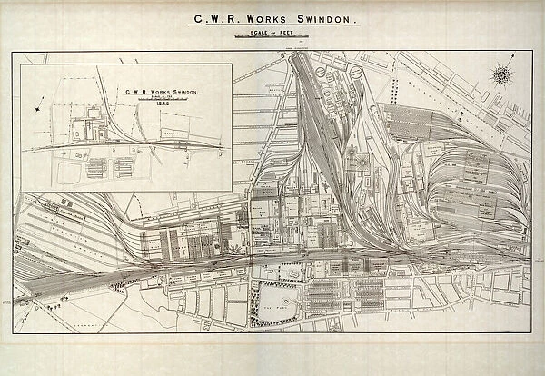 Swindon Works Map, c. 1940s