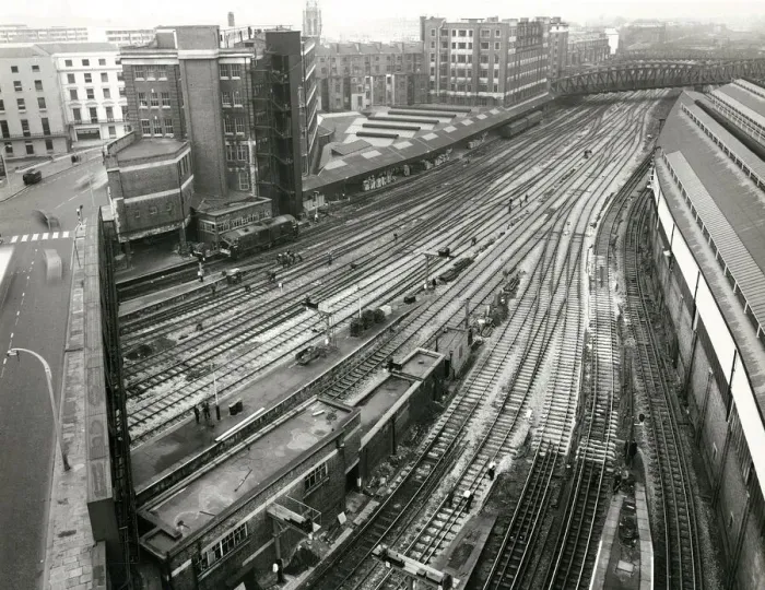 Framed Print : Track Renewal at Paddington Station, 1967