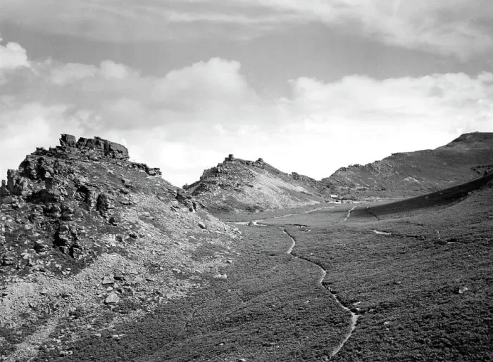 Framed Print : Valley of Rocks near Lynmouth, 1950