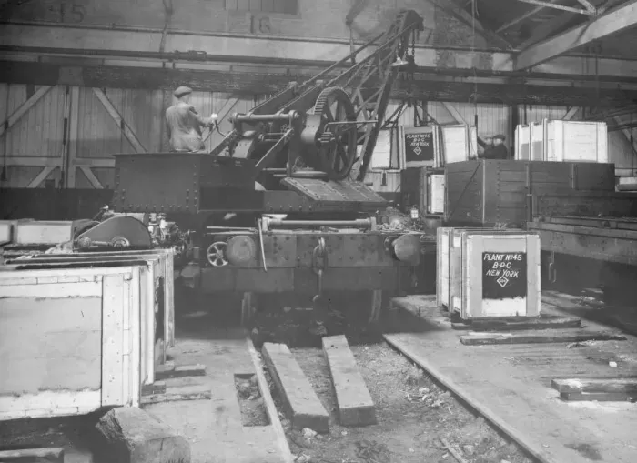 Framed Print : Wartime shells being packed up in 24F shop, ready for transportation in 1942 Framed Print : Wartime shells being packed up in 24F shop, ready for transportation in 1942
