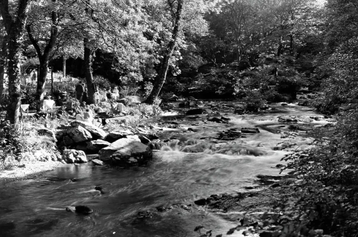 Framed Print : Watersmeet in The Lyn Valley, Devon, 1934
