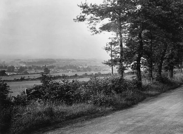 Wellington, viewed from Wrekin Road, Shropshire, August 1925