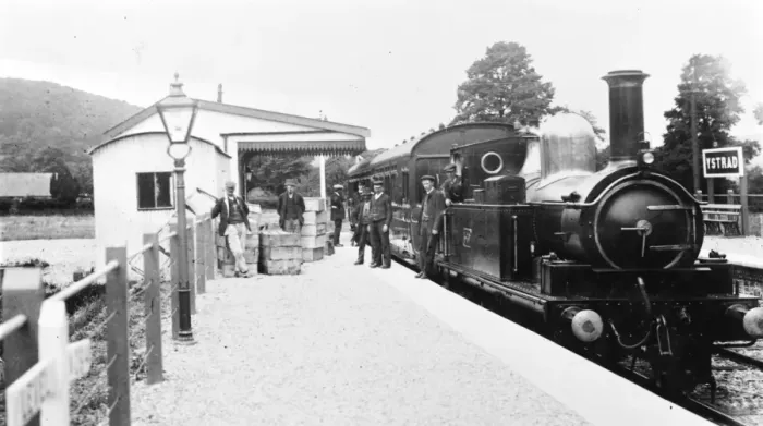 Framed Print : Ystrad Station, South Wales, c. 1900 Framed Print : Ystrad Station, South Wales, c. 1900