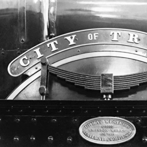 No 3440 City of Truro nameplate and build plate