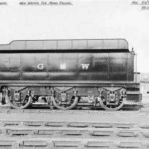 4000 gallon locomotive tender showing new lettering, February 1945