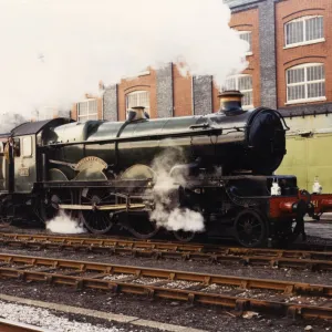 No 5051 Drysllwyn Castle outside Swindon Works