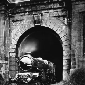 No 6000 King George V emerging from Middle Hill Tunnel